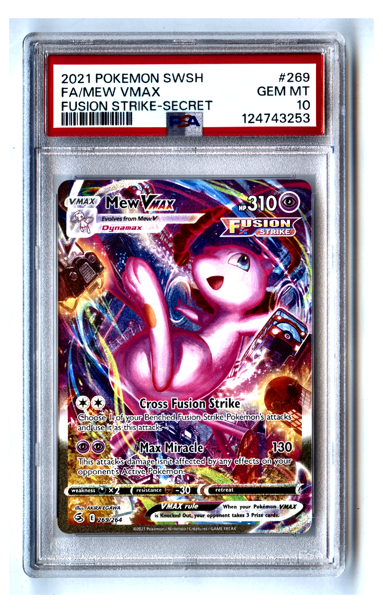 Mew VMAX - PSA 10 - Fusion Strike – Lucky Egg
