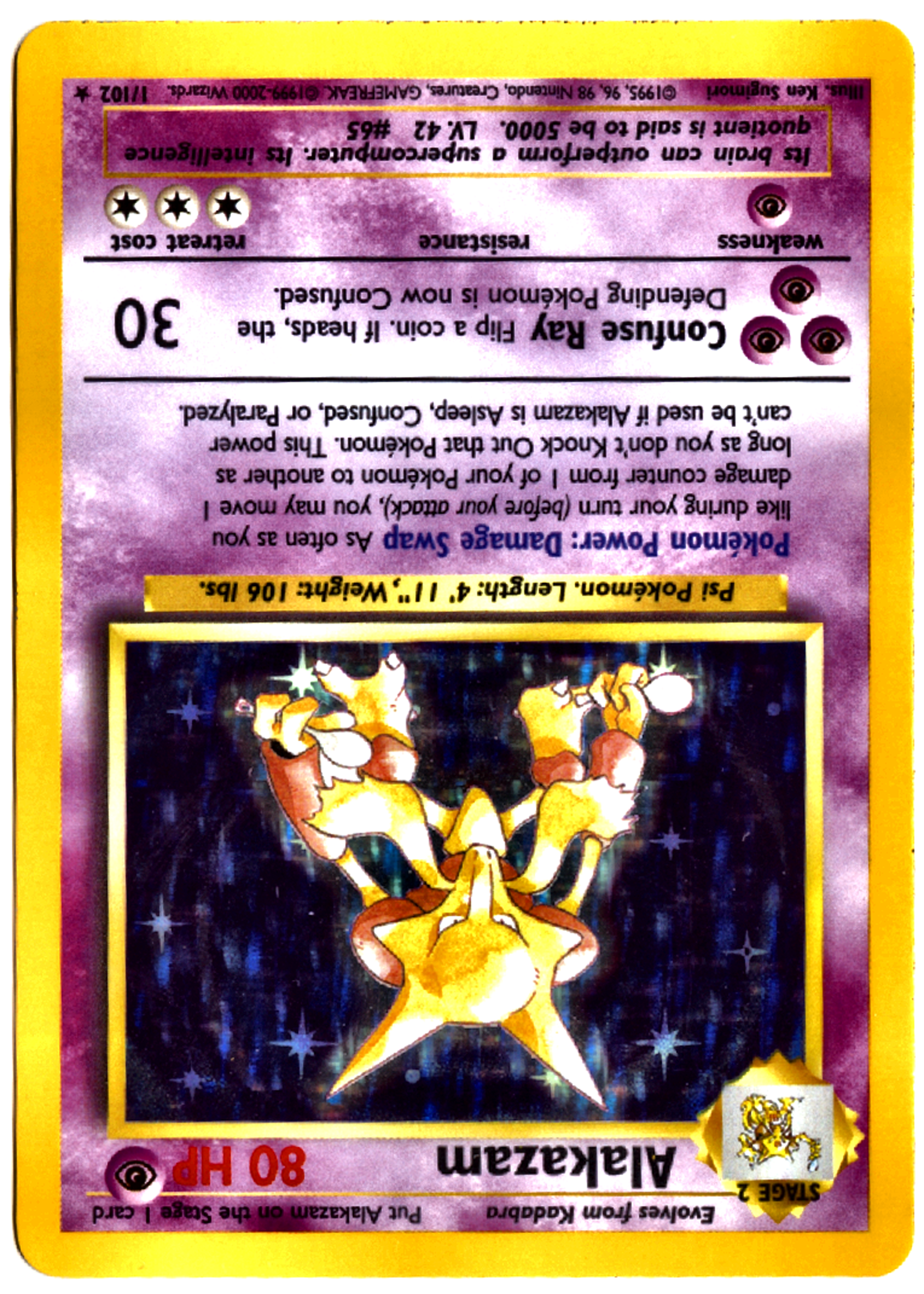 Alakazam - 1 - Base - Near Mint — back