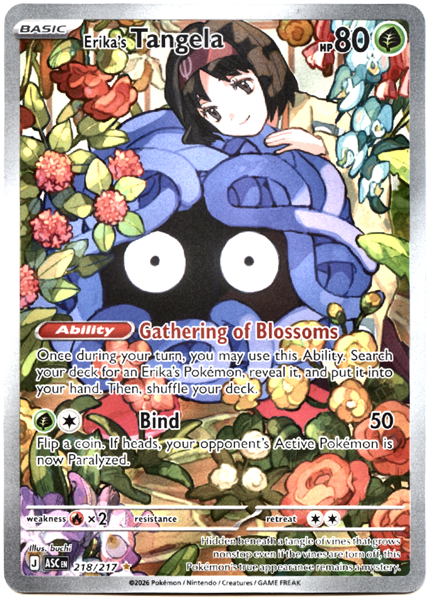 Erika's Tangela - 218 - Ascended Heroes - Near Mint — front