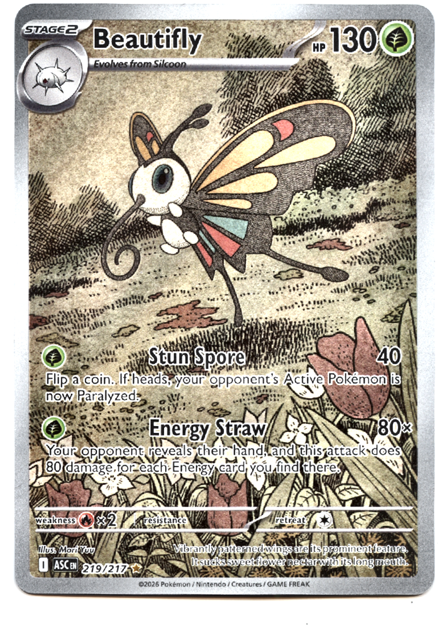 Beautifly - 219 - Ascended Heroes - Near Mint — front