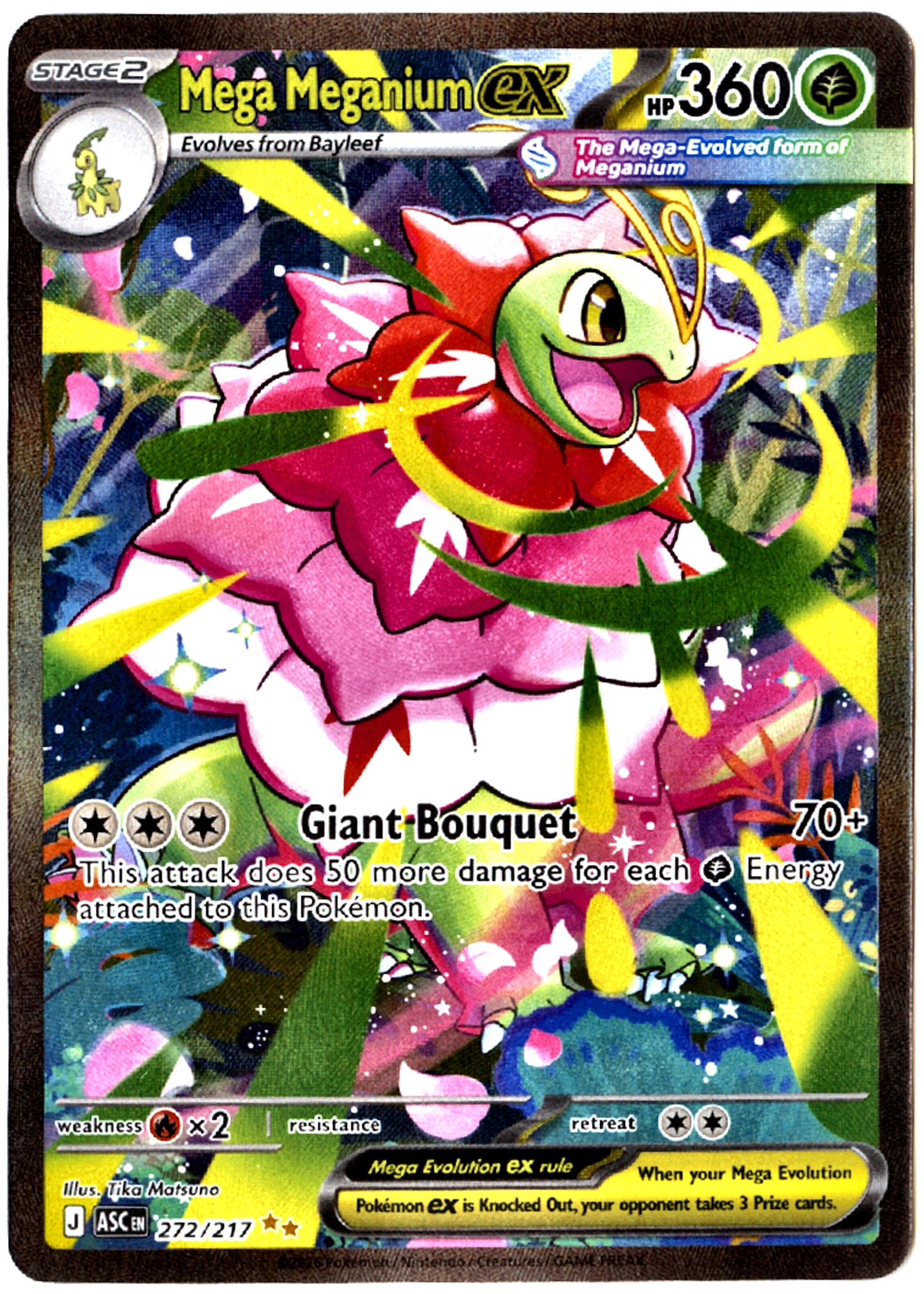 Mega Meganium ex - 272 - Ascended Heroes - Near Mint — front