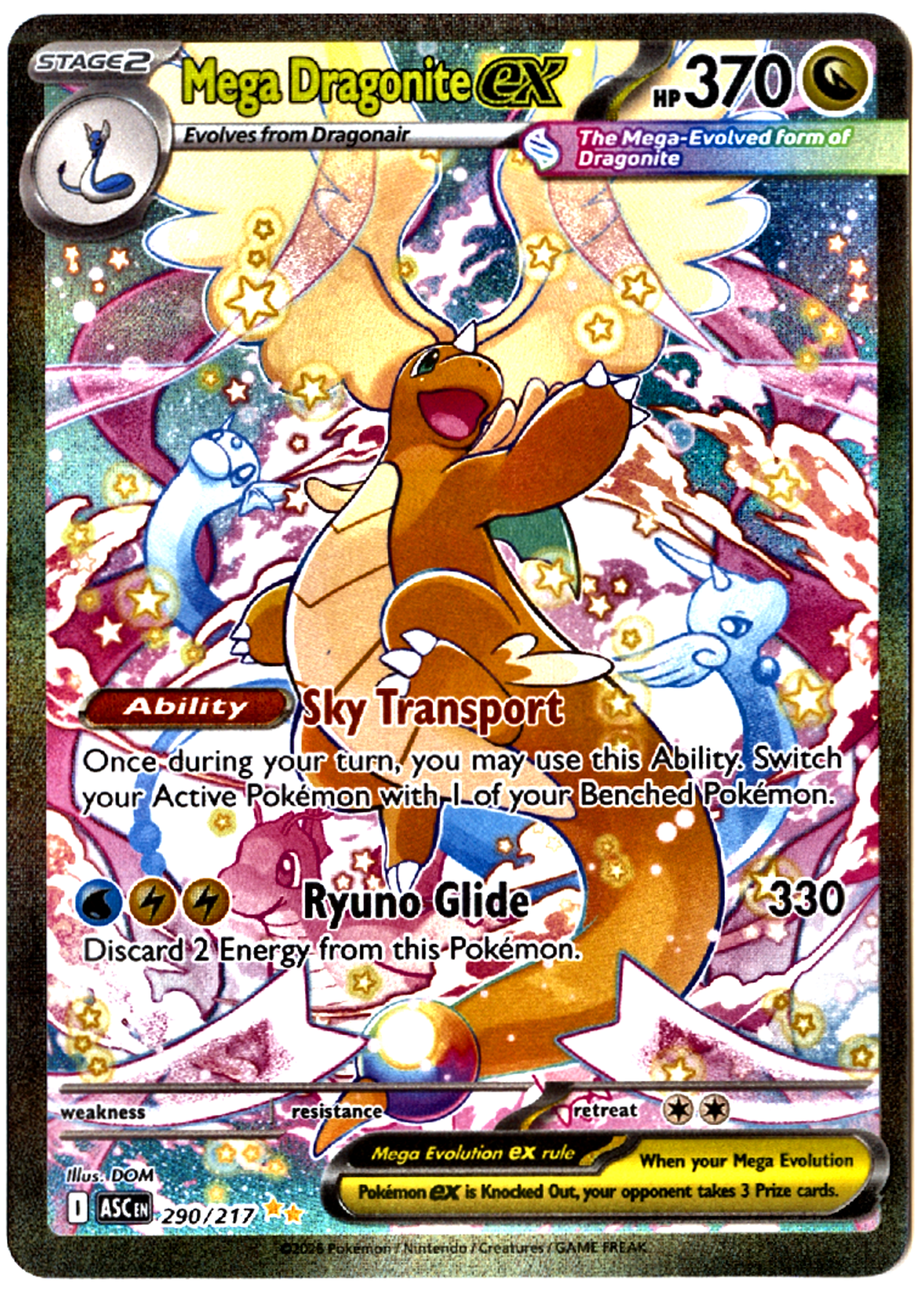 Mega Dragonite ex - 290 - Ascended Heroes - Near Mint — front