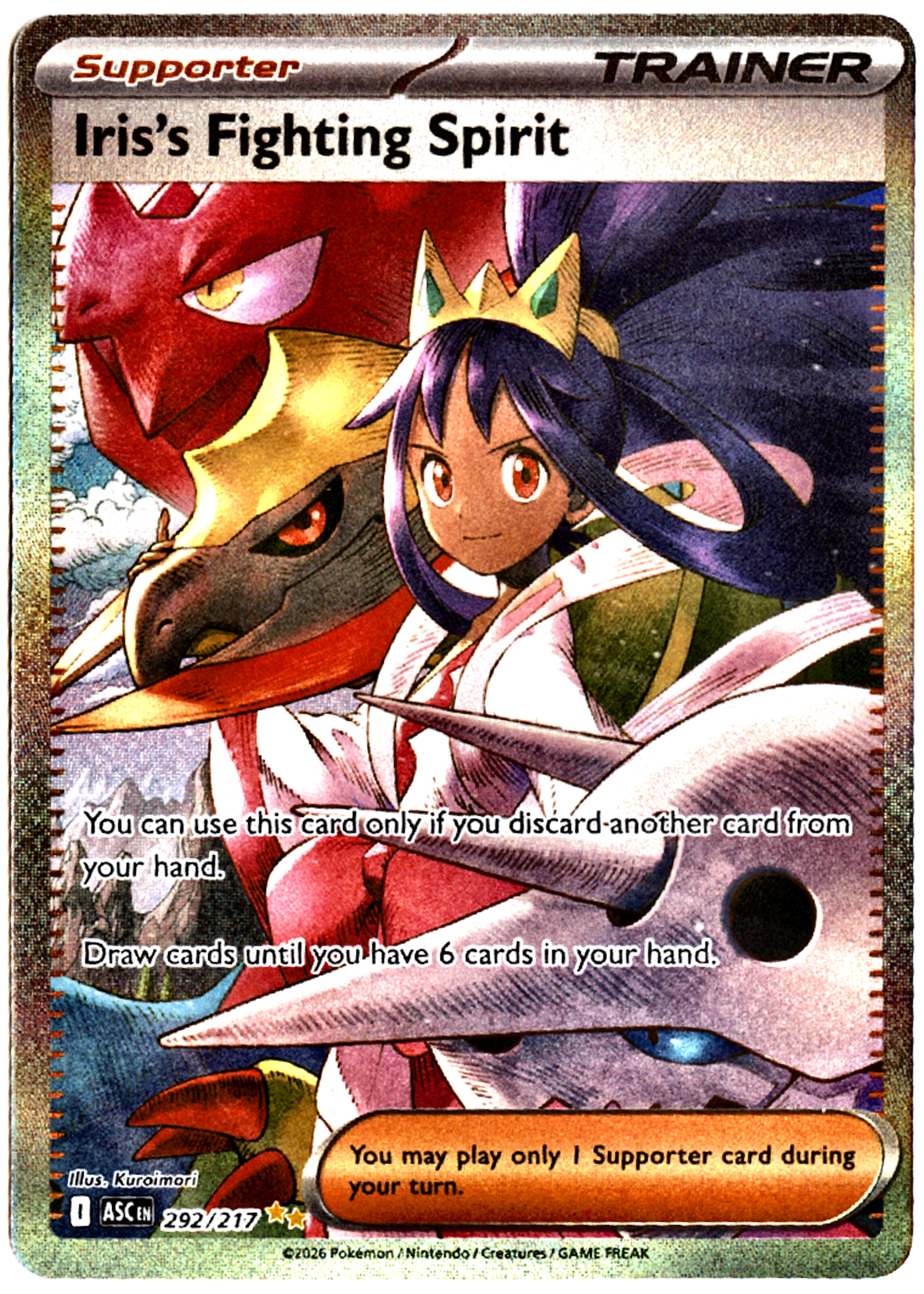 Iris's Fighting Spirit - 292 - Ascended Heroes - Near Mint — front