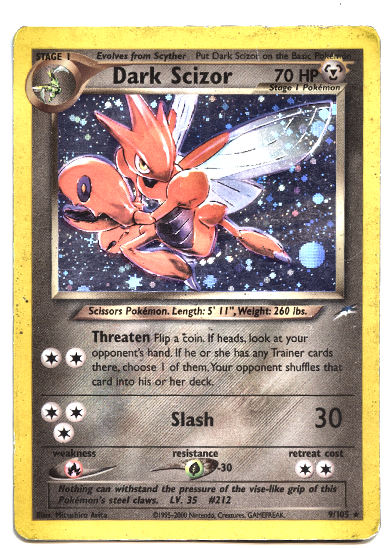 Dark Scizor - 9 - Neo Destiny - Heavily Played — front