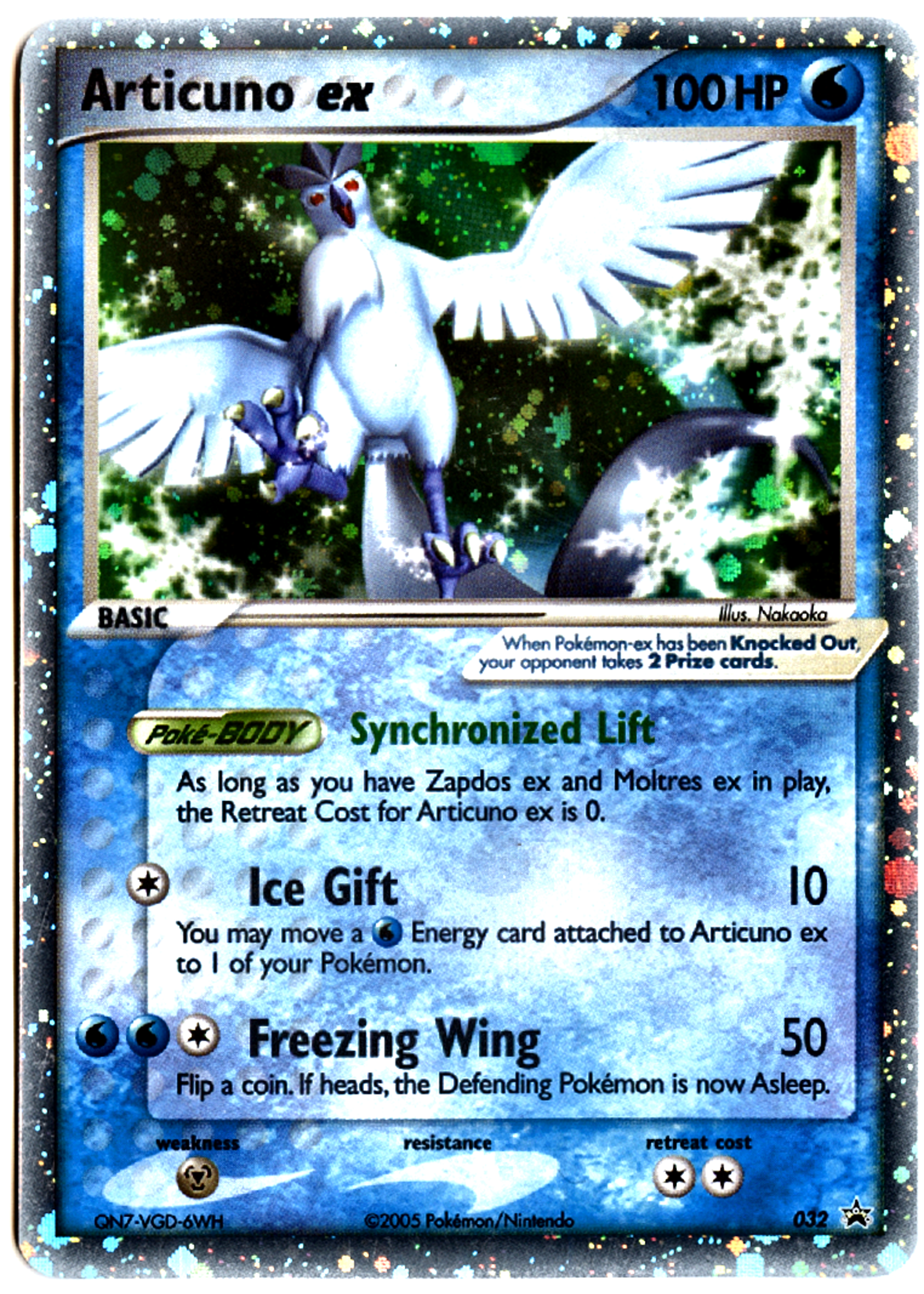 Articuno ex - 32 - Nintendo Black Star Promos - Near Mint — front
