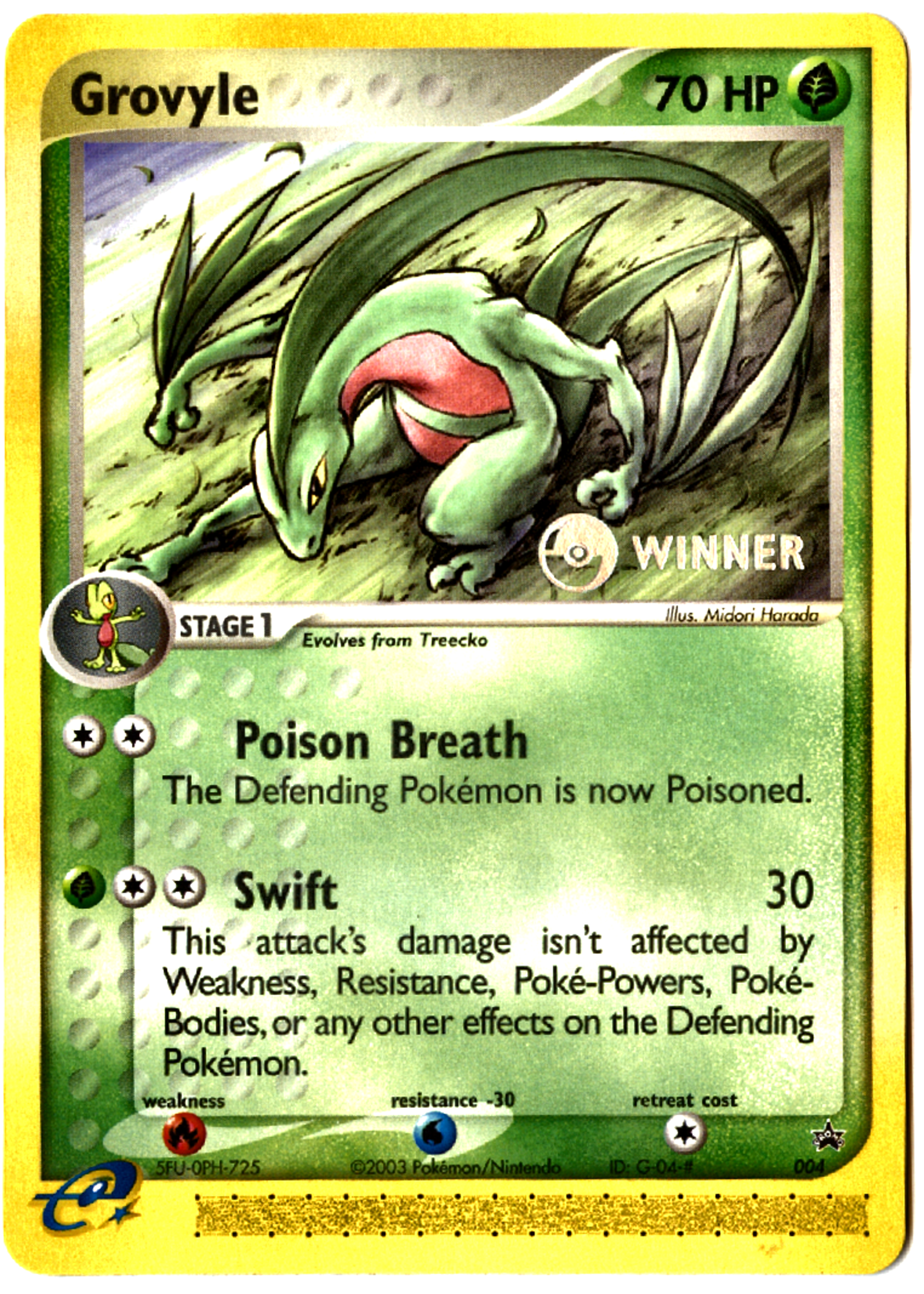 Grovyle - 4 - Nintendo Black Star Promos - Near Mint — front