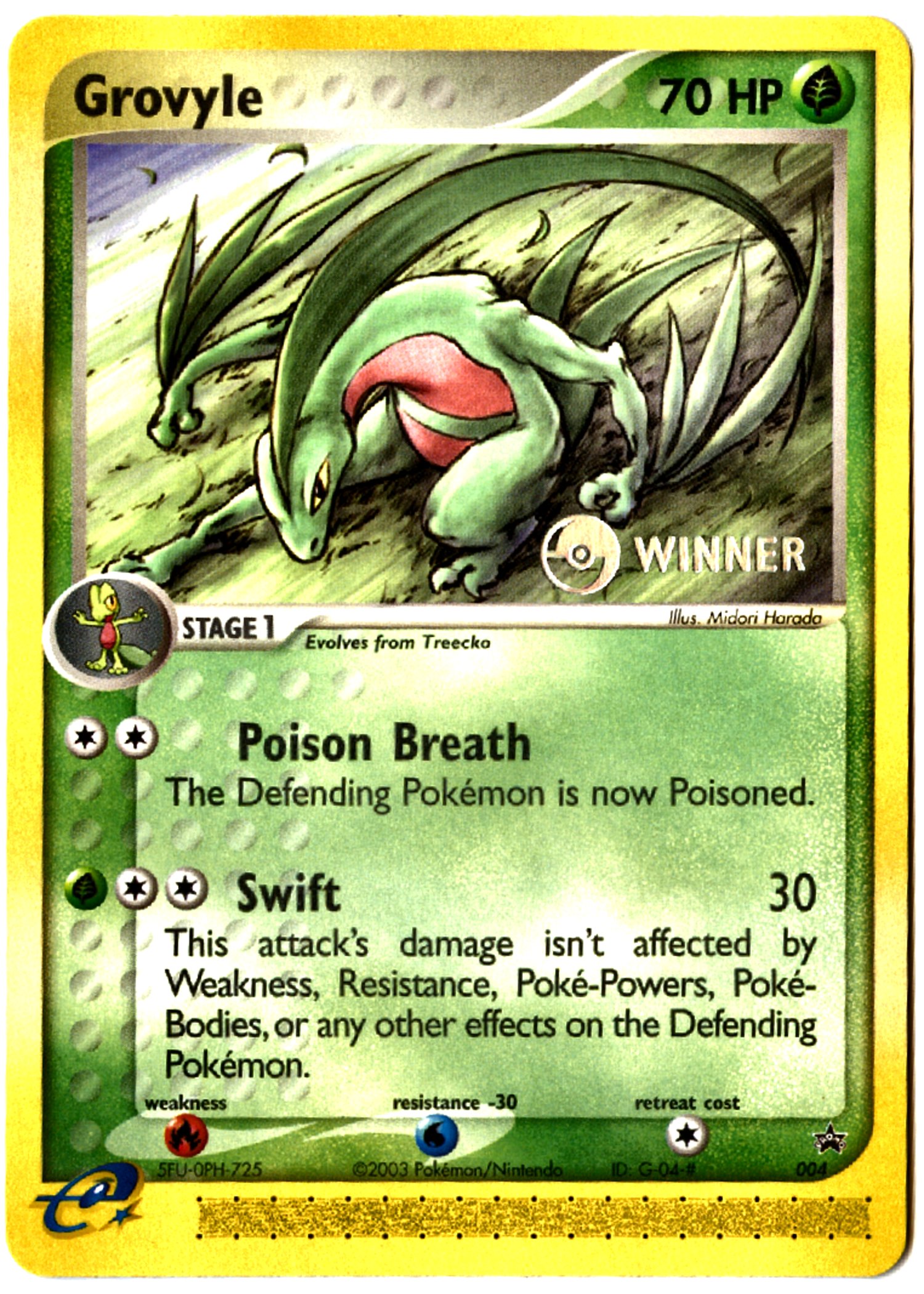 Grovyle - 4 - Nintendo Black Star Promos - Near Mint — front