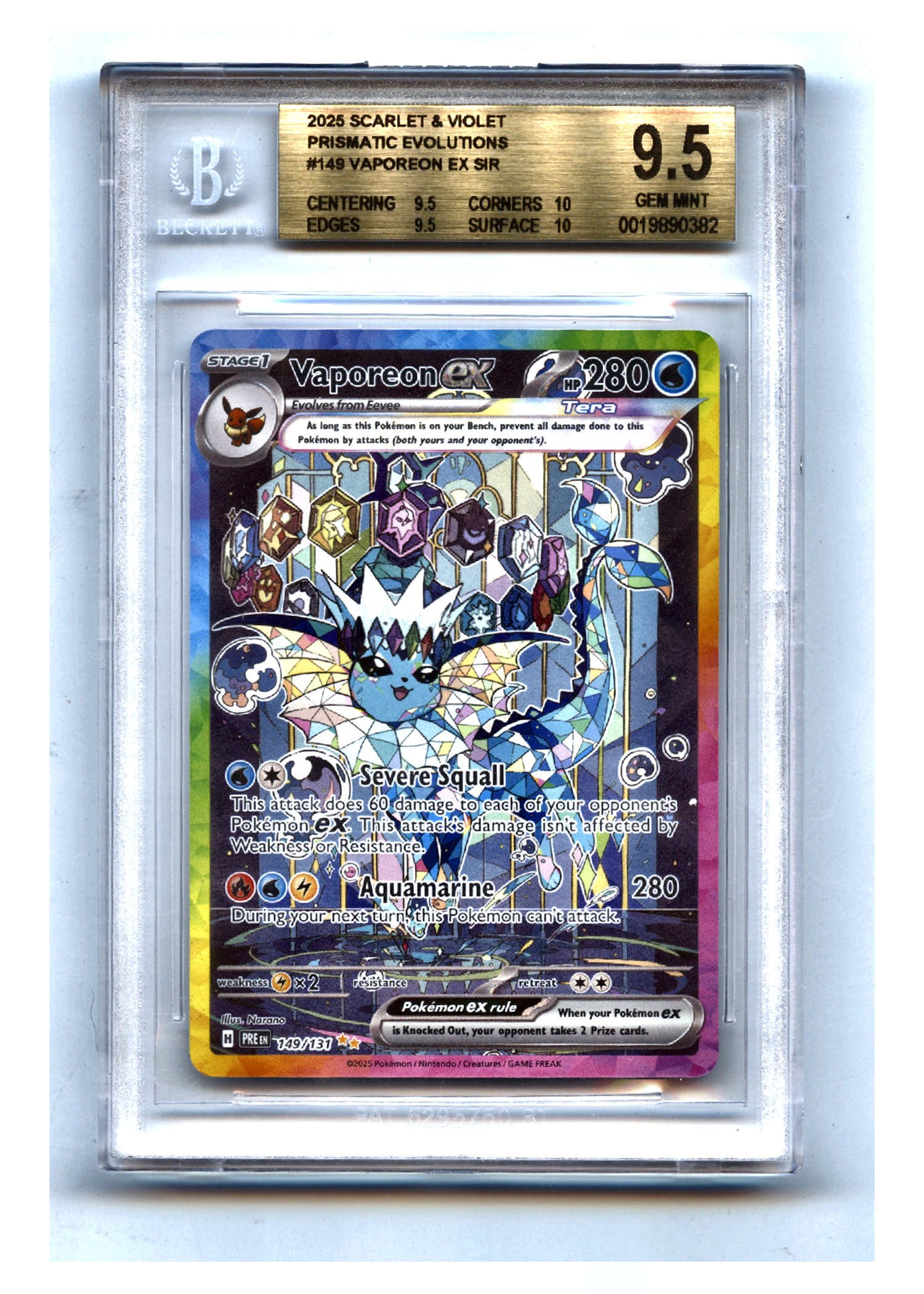 Vaporeon ex - BGS 9.5 - Prismatic Evolutions — front