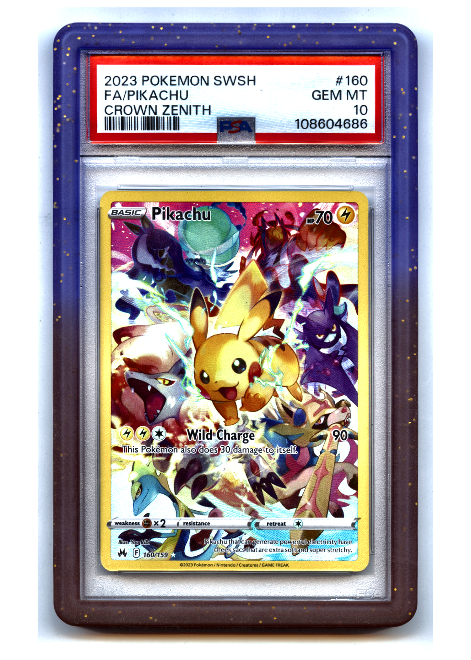 Pikachu - PSA 10 - Crown Zenith — front