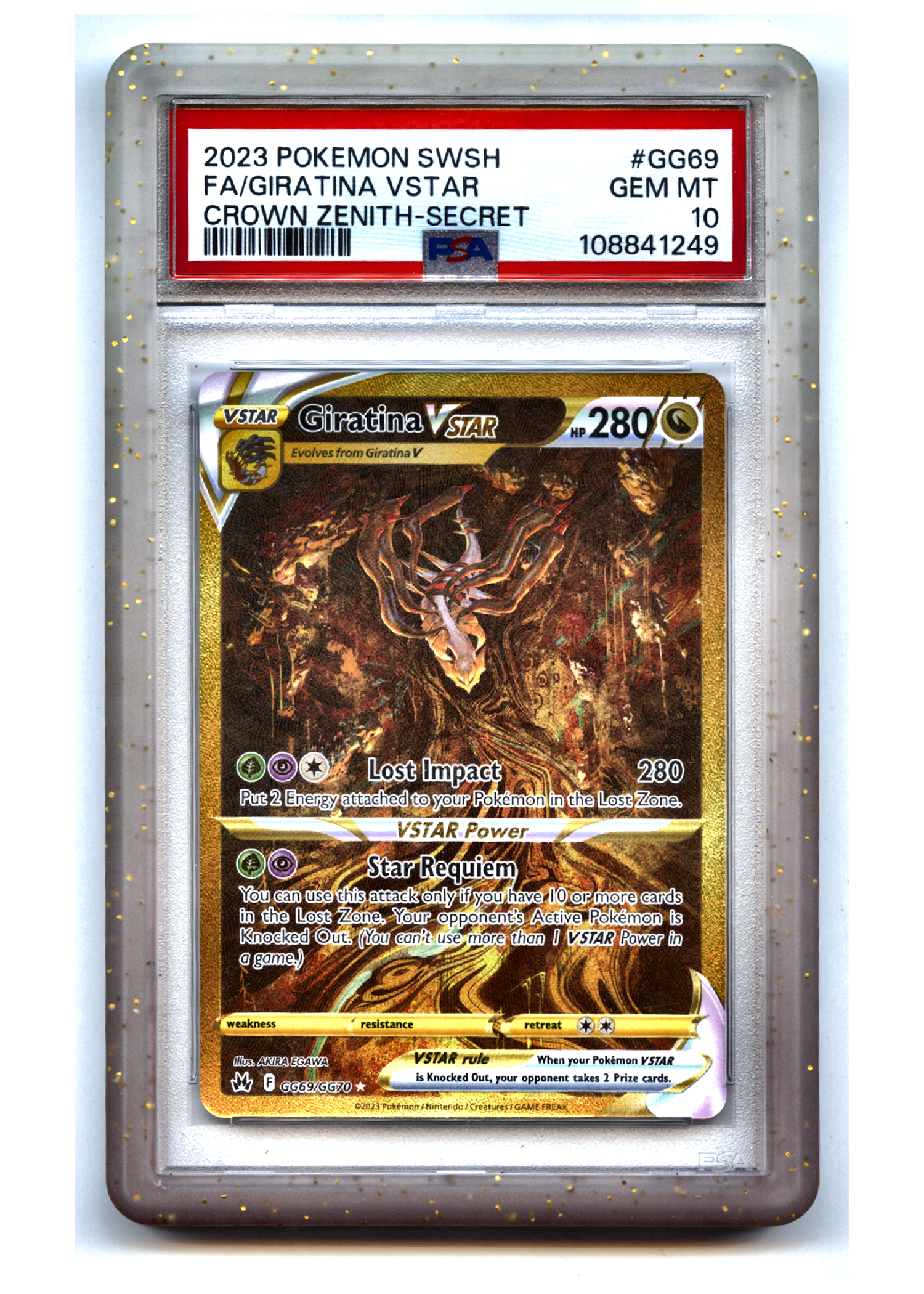 Giratina VSTAR - Grade 10 - Crown Zenith Galarian Gallery (108841249) — front