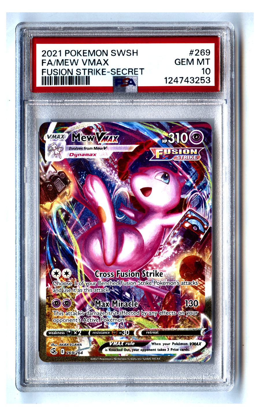 Mew VMAX - PSA 10 - Fusion Strike – Lucky Egg