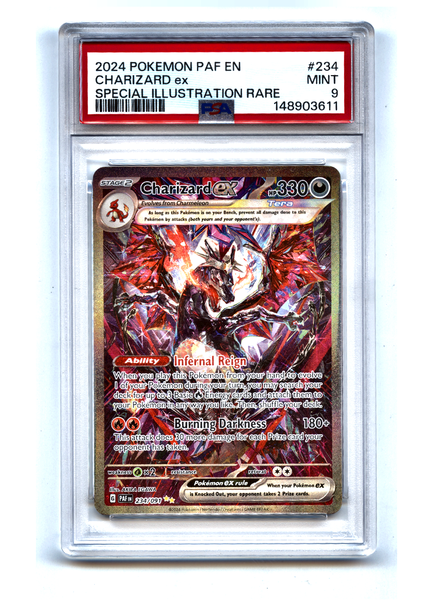 Charizard ex - Grade 9 - Paldean Fates (148903611) — front