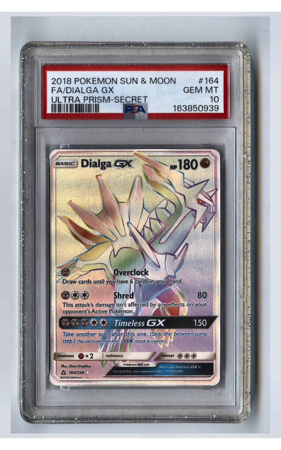 Dialga GX - PSA 10 - Ultra Prism, front