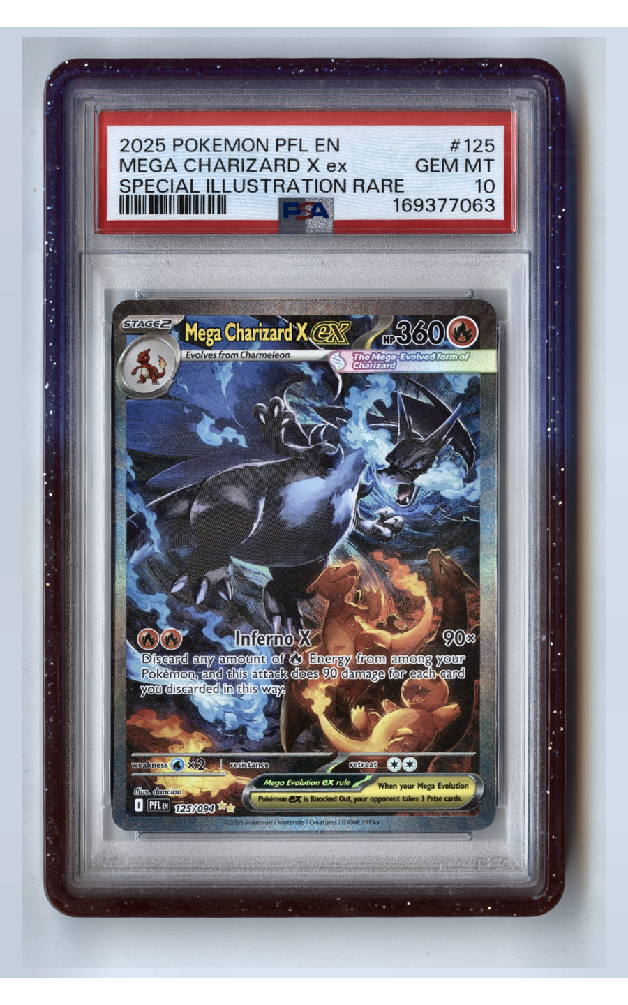 Mega Charizard X EX - PSA 10 - Phantasmal Flames, front