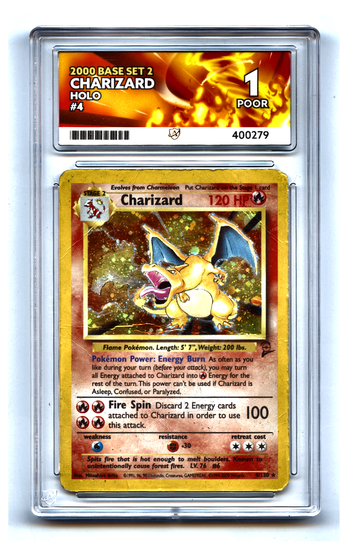 Charizard - Grade 1 - Base Set 2 (400279) — front