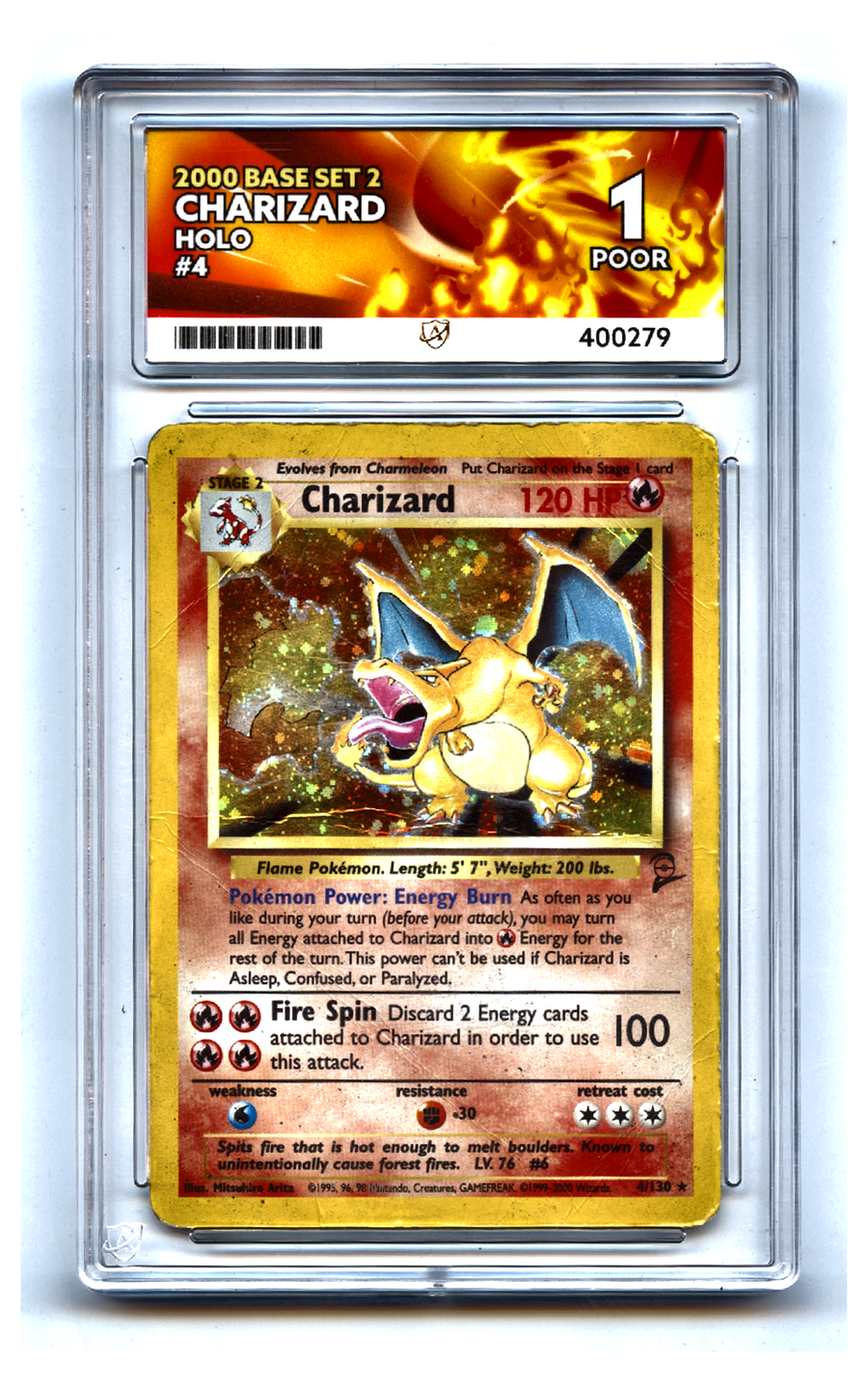 Charizard - Grade 1 - Base Set 2 (400279) — front