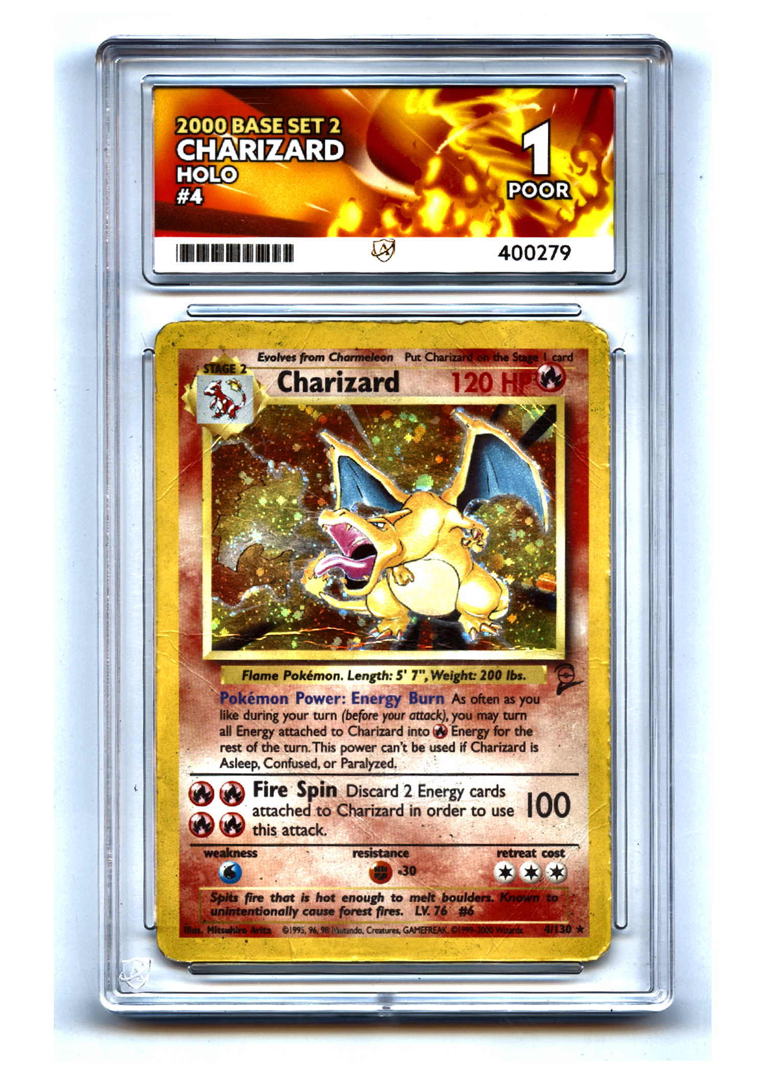 Charizard - Grade 1 - Base Set 2 (400279) — front