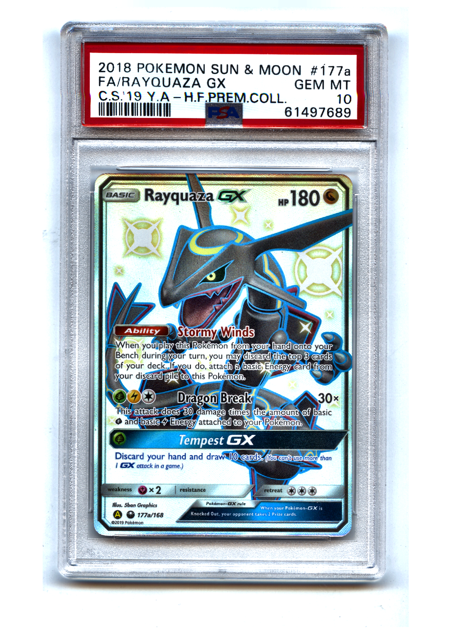 Rayquaza-GX - Grade 10 - Celestial Storm (61497689) — front