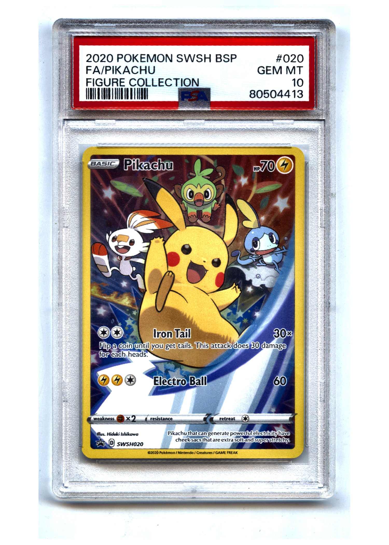 Pikachu - PSA 10 - SWSH Black Star Promos — front