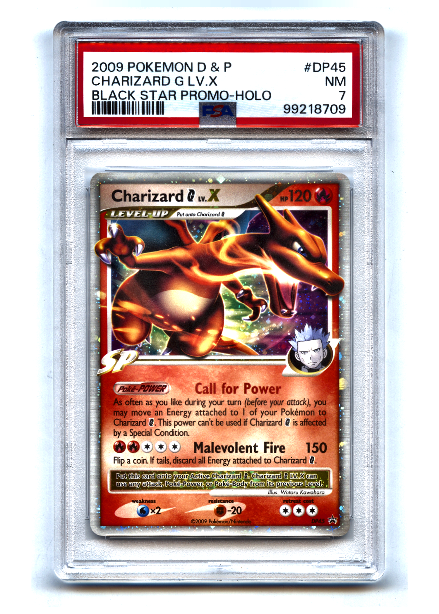 Charizard G LV.X - PSA 7 - DP Black Star Promos — front