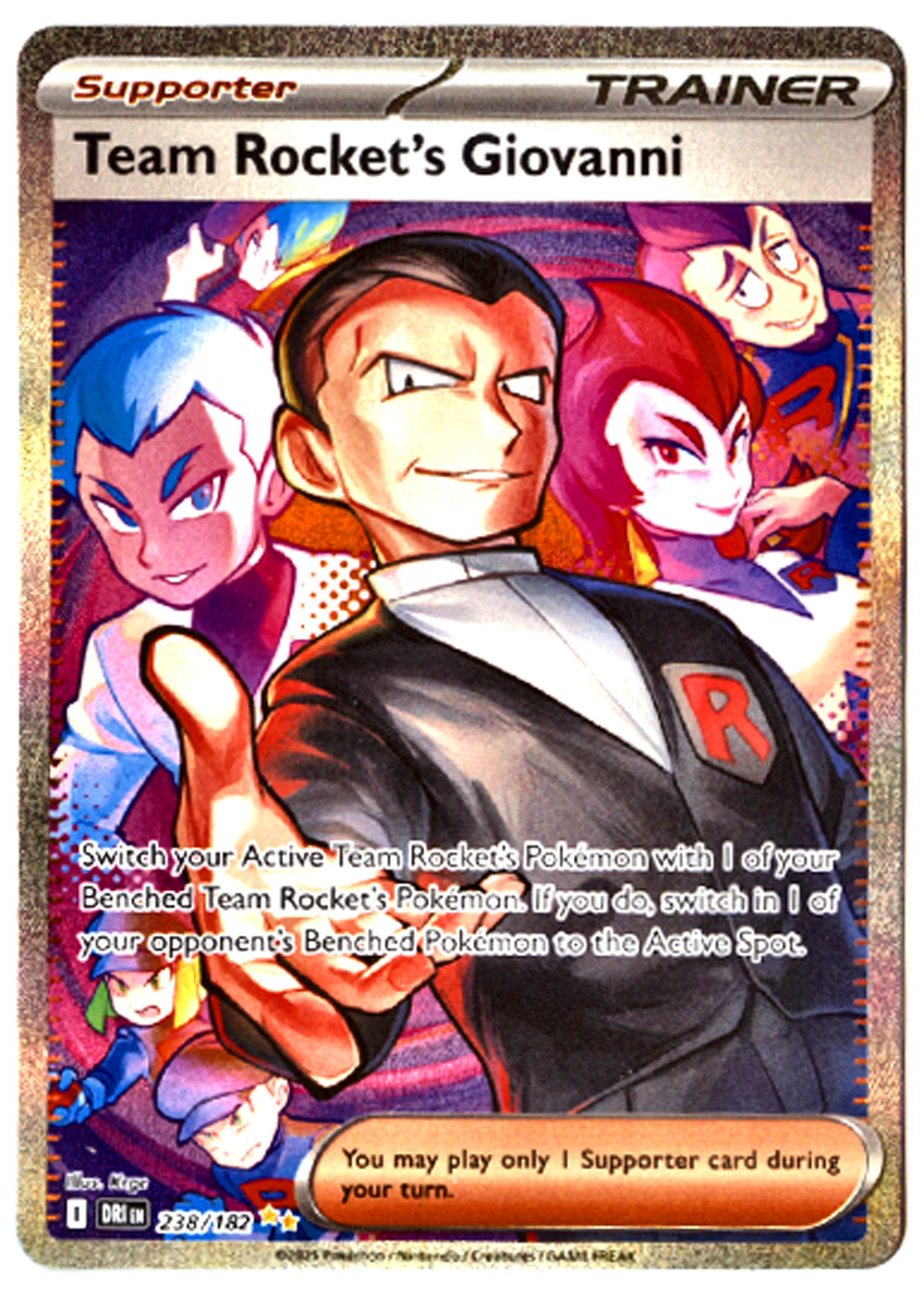 Team Rocket's Giovanni - 238 - Destined Rivals - Near Mint — front