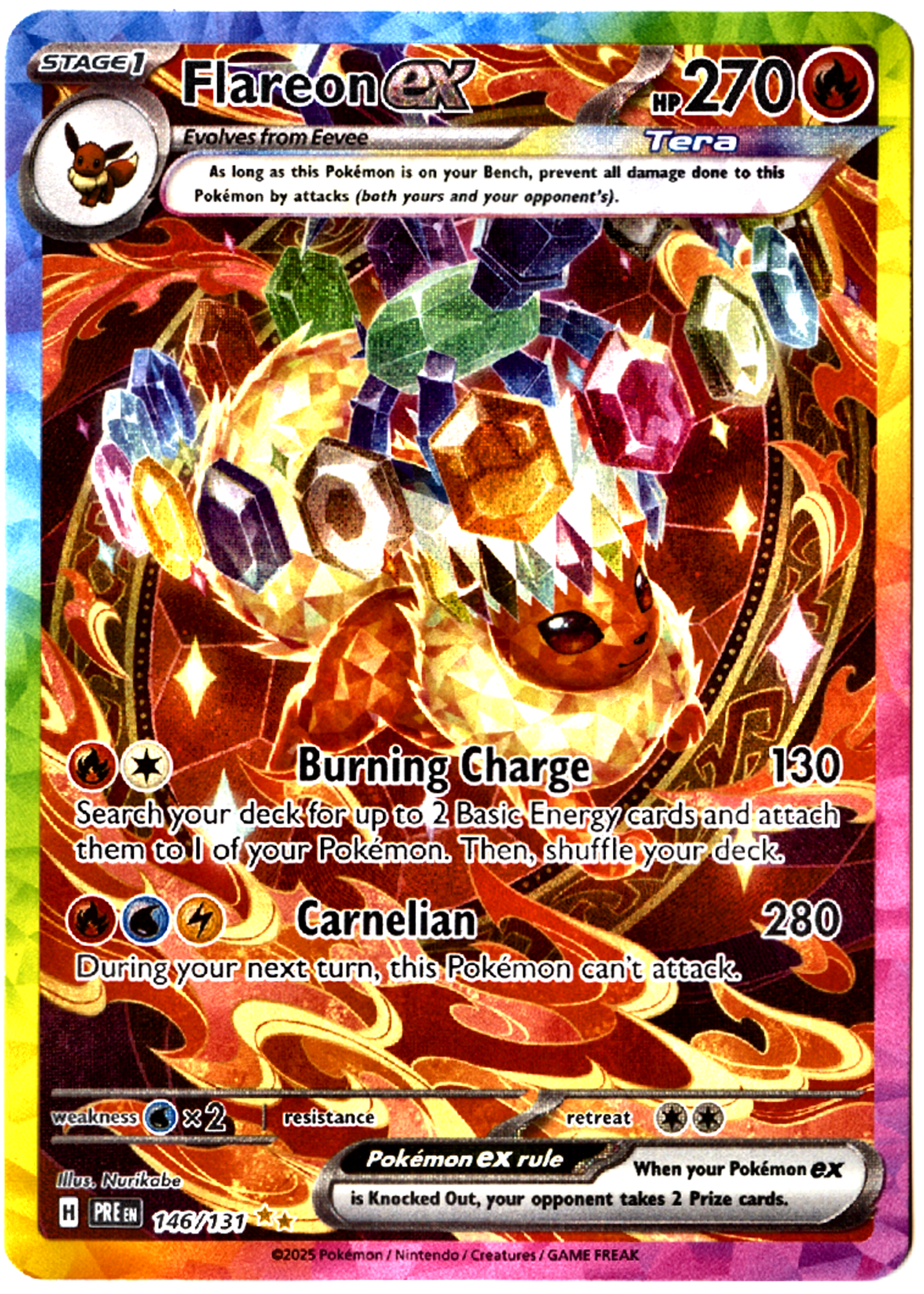 Flareon ex - 146 - Prismatic Evolutions - Near Mint — front