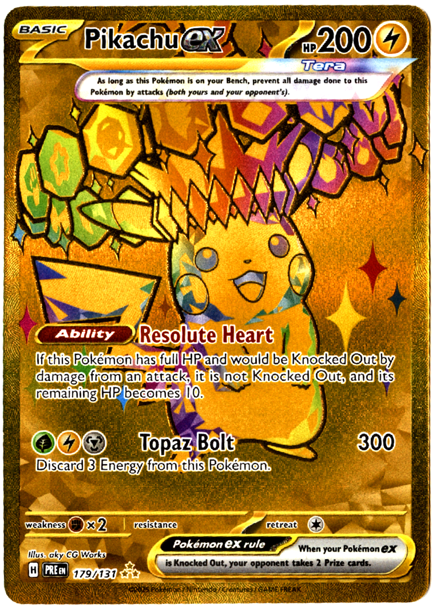 Pikachu ex - 179 - Prismatic Evolutions - Near Mint — front