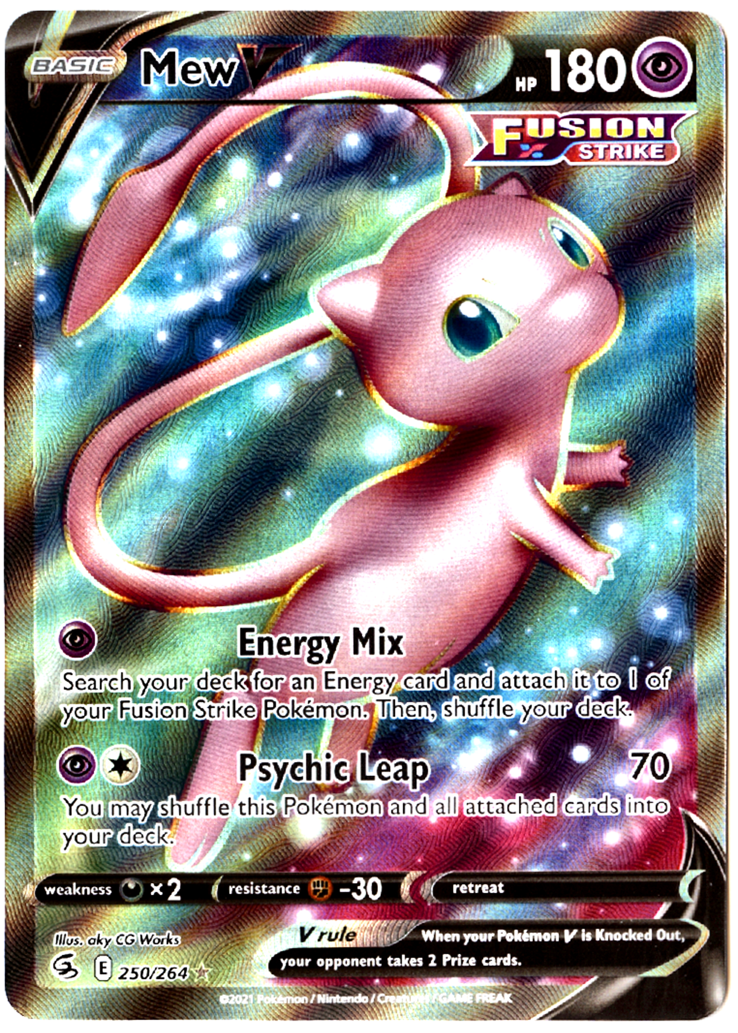 Mew V - 250 - Fusion Strike - Near Mint — front