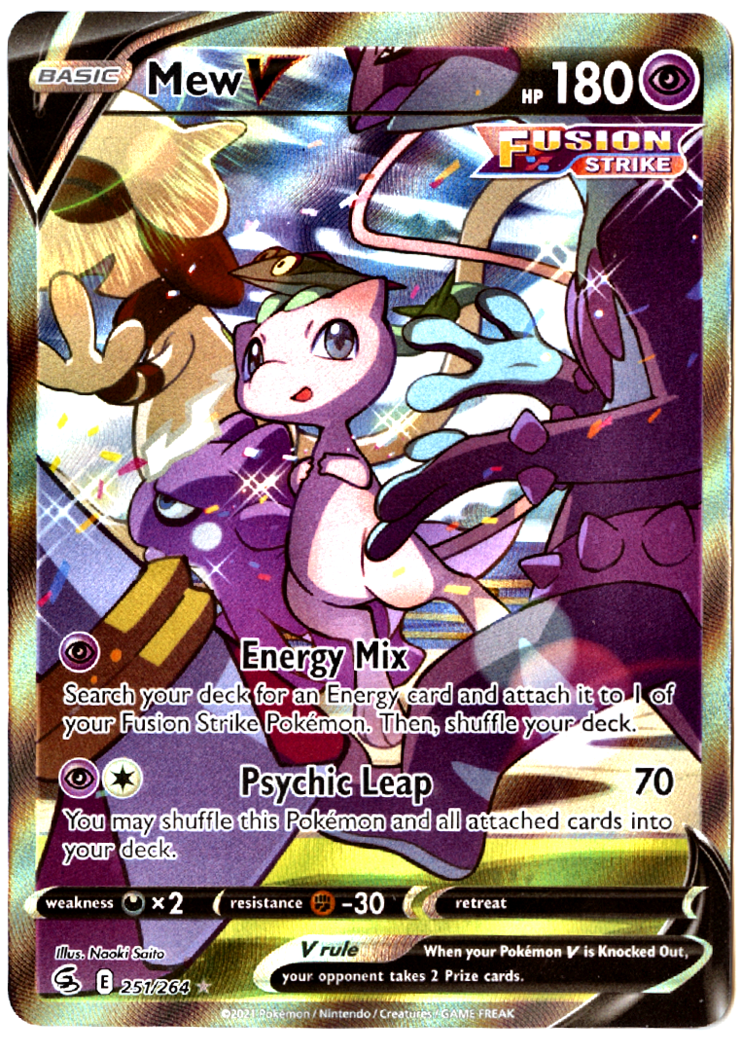 Mew V - 251 - Fusion Strike - Near Mint — front