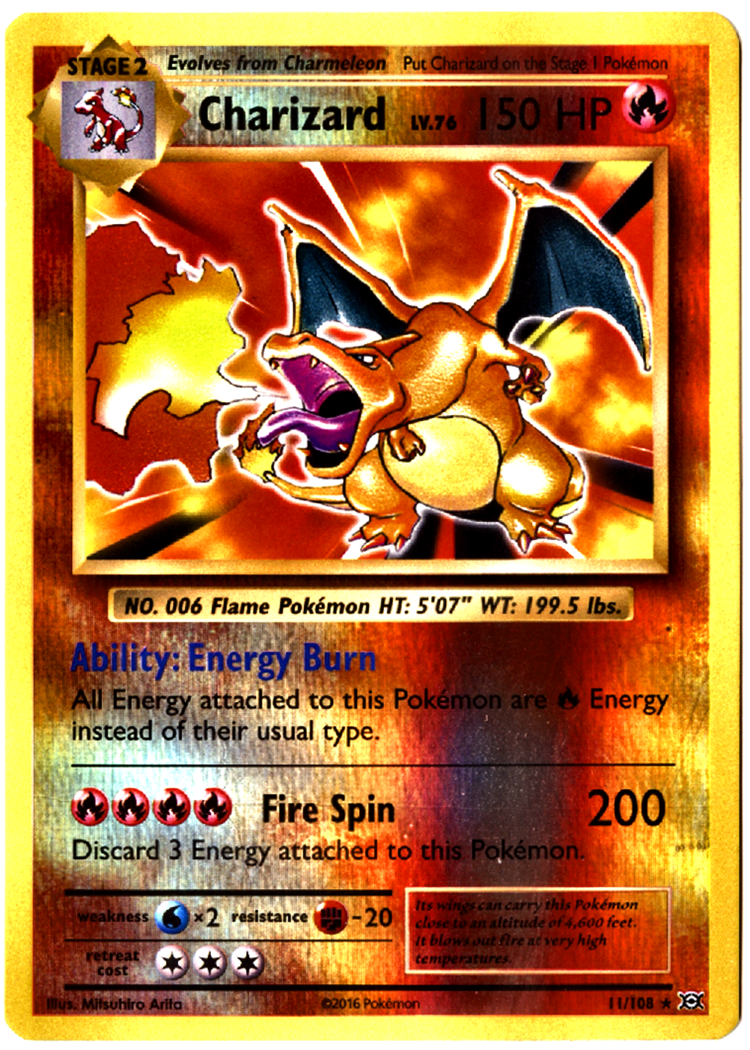 Charizard - 11 - Evolutions - Near Mint — front