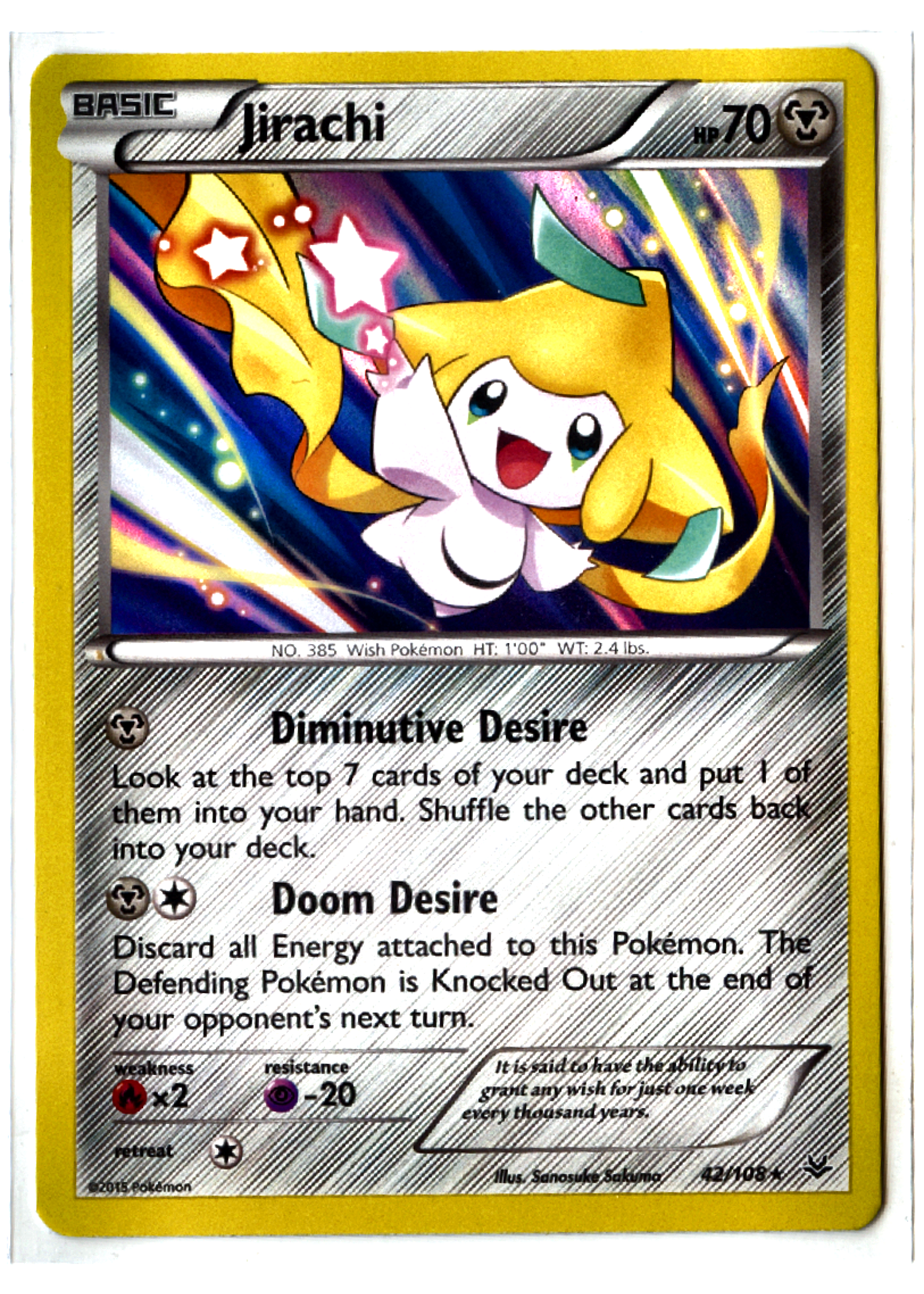 Jirachi - 42 - Roaring Skies - Near Mint, front