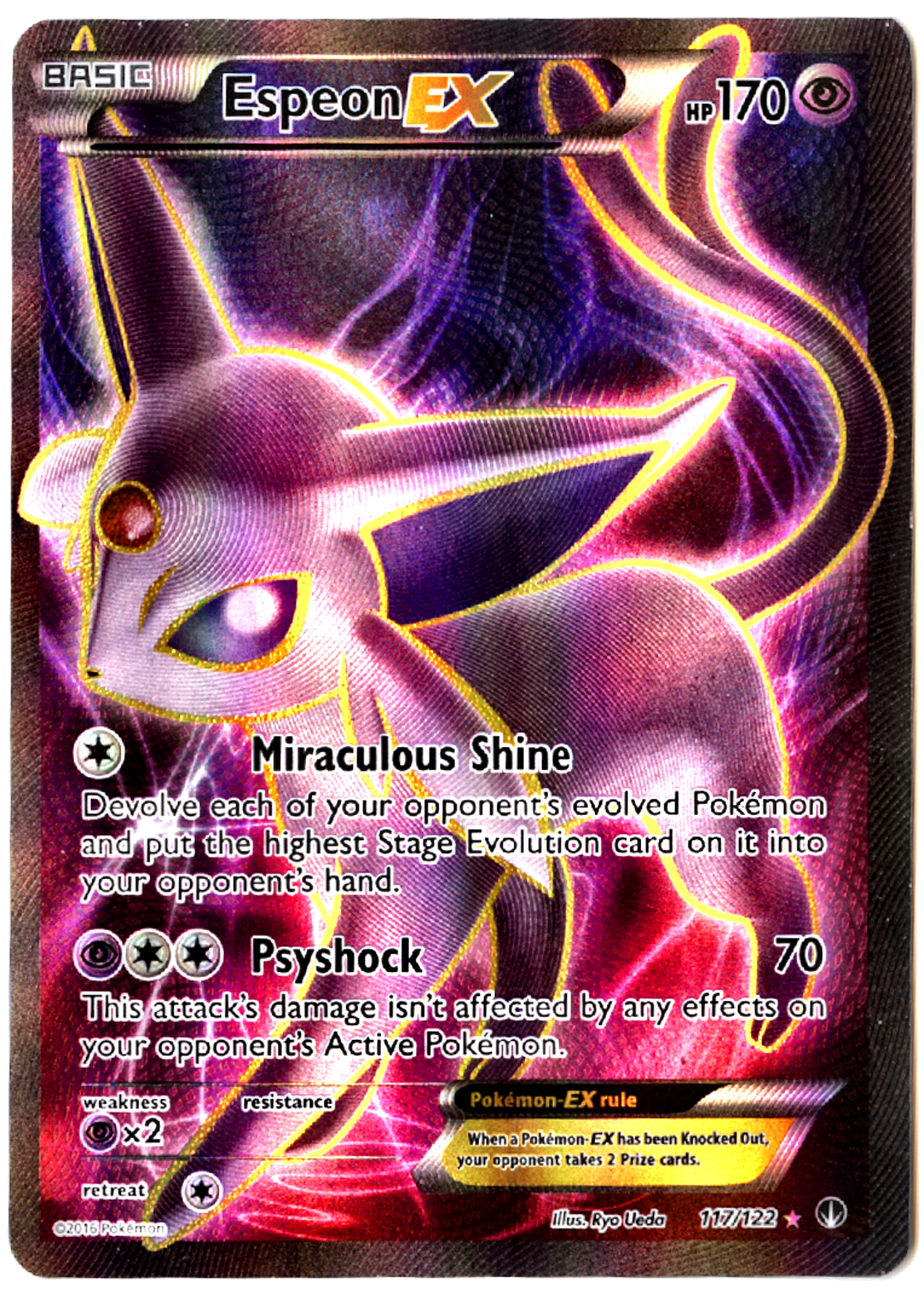 Espeon-EX - 117 - BREAKpoint - Near Mint — front